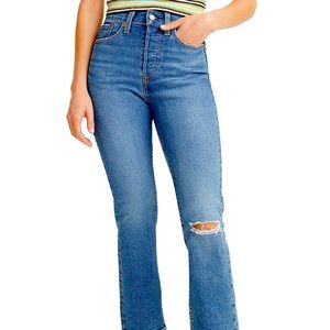 Womens Levi’s Wedgie Straight crop jean.